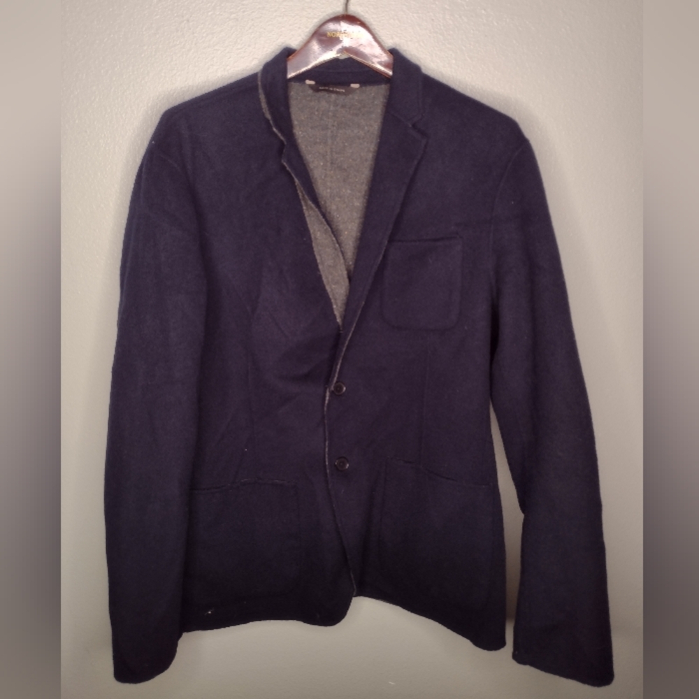 Banana Republic Men's Modern Slim Fit 46R Reversible Wool Blend Blazer Jacket A9